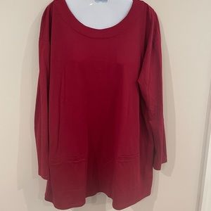 NWOT Pure Jill Two Pocket Tunic Cranberry Size Large